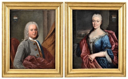 Pair de Portraits, Workshop of Nicolas de Largillière 17th century